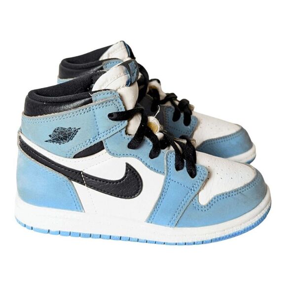 NIKE Air Jordan 1 Retro High 'University Bue" TD Sneakers Size 10C - Picture 3 of 7